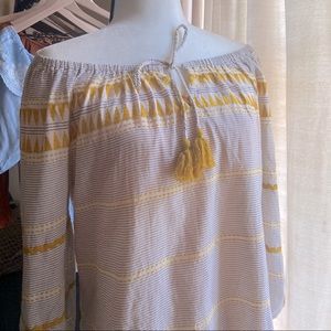Westport striped yellow off shoulder top